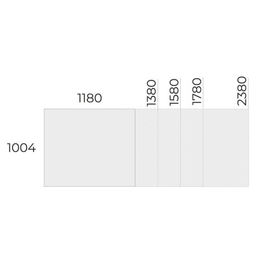 EX-TC-178/100-FL1  Hagyományos, szögletes sarkos tárgyalóasztal FL1 fémlábbal, 178 x 100 cm-es méretben