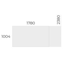 EX-TC-178/100-FL8  Hagyományos megjelenésű szögletes tárgyalóasztal FL8 fémlábbal, 178 x 100 cm-es méretben