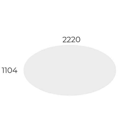 EX-TD-220/120-FL1  Elegáns ovális tárgyalóasztal FL1 fémlábbal, 220 x 120 cm-es méretben