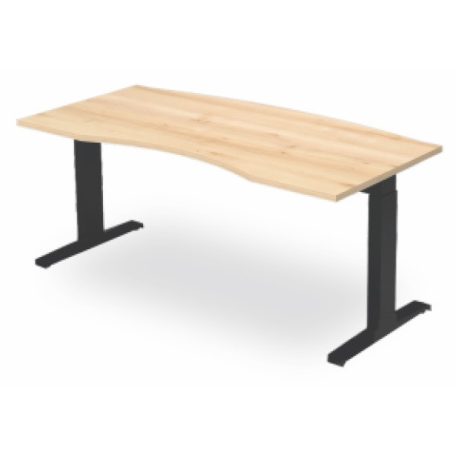 EX-VE-178/90-FL7   Vezetői íróasztal íves kialakítássall, állítható magasságú FL7 lábbal