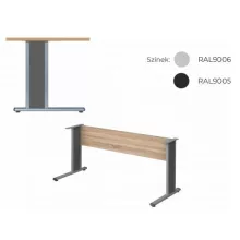 GI-180/120-B-AVA   Minden sarkán kerekített operatív íróasztal AVA fémlábbal,180X120 cm-es méretben, balos kivitelben