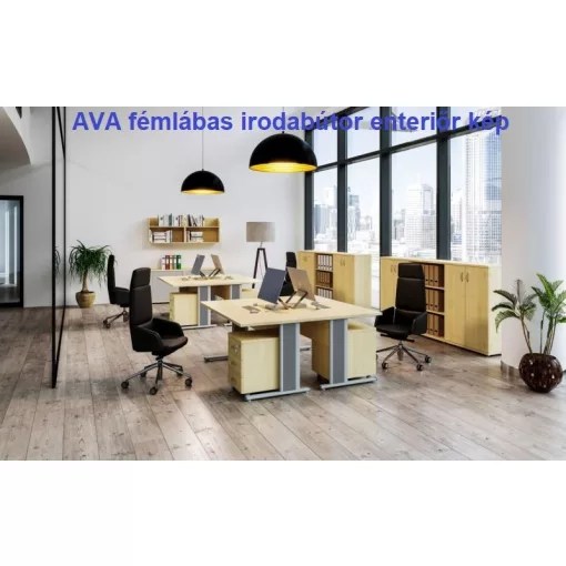 GI-180/120-B-AVA   Minden sarkán kerekített operatív íróasztal AVA fémlábbal,180X120 cm-es méretben, balos kivitelben