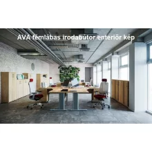GI-180/120-B-AVA   Minden sarkán kerekített operatív íróasztal AVA fémlábbal,180X120 cm-es méretben, balos kivitelben