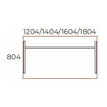 IS-160/80 Sarkos íróasztal laplábbal, 160 x 80 cm-es méretben