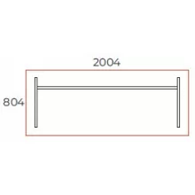 IS-200/80 sarkos íróasztal (200 x 80 cm-es hagyományos)