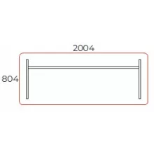 KK-200/80 íróasztal kerekített sarkokkal