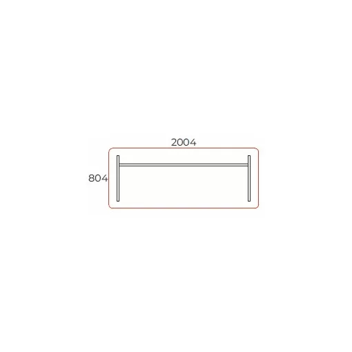 KK-200/80 íróasztal kerekített sarkokkal