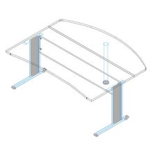 LHE-180/180° vezetői íróasztal