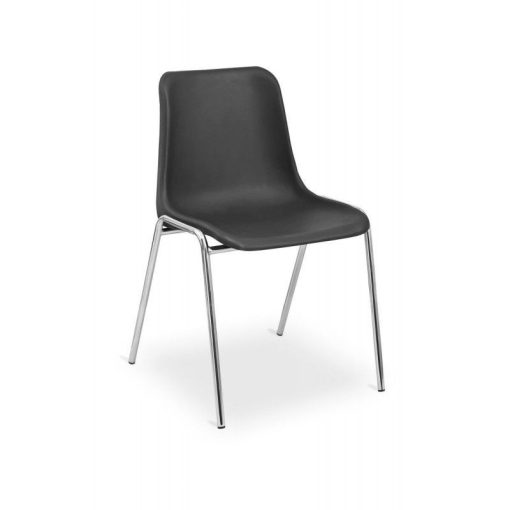 Maxi műanyag rakásolható szék fekete acél lábakkal