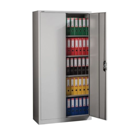 Fém irattároló szekrény biztonsági zárszerkezettel, 198 x 100 x 42 cm-es méretben