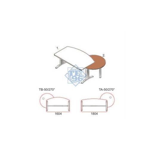 TA-50/270° körcikkelem csőlábbal 