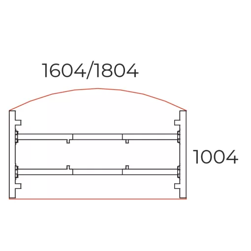 EI-160/100-TR Vezetői munkahely, íves kialakítással, Trend fémlábbal 160 x 100 cm-es méretben