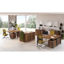 GB-160/120-J-TR  "L" alakú operatív íróasztal Trend fémlábbal Jobbos kivitelben 160x x120 cm-es méretben