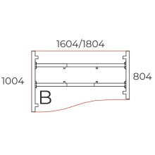 GN-160/100-B-TR Operatív íróasztal Trend fémlábbal balos kivitelben 160x x100 cm-es méretben