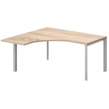 GS-160/160-B-TR Sarkos operatív íróasztal Trend fémlábbal , balos kivitelben 160 x 160 cm-es méretben