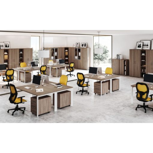 IS-120/80-TR Sarkos íróasztal, Trend fémlábbal 120 x 80 cm-es kivitelben