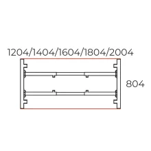 IS-160/80-TR Sarkos íróasztal, Trend fémlábbal 160 x 80 cm-es kivitelben