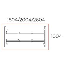TA-180/100-S-TR Sarkos tárgyalóasztal, Trend fém lábbal 180 x 100 cm-es mérteben