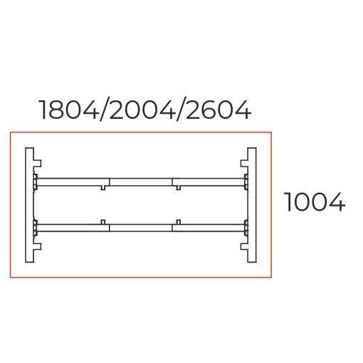 TA-180/100-S-TR Sarkos tárgyalóasztal, Trend fém lábbal 180 x 100 cm-es mérteben