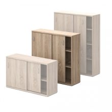 111-2A-TO-100  Három rendező magas tolóajtós irodai szekrény 100 cm-es szélességgel