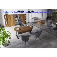 113-SE-B  Három rendező magas sarokpolc A/4 méretű dossziékhoz igazodó polcosztással, balos kialakításban