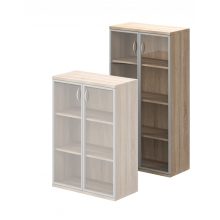 156-2A-Ü-ALU Négy rendező magas alukeretes, üvegajtós szekrény