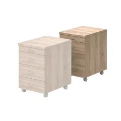 86-1C/1F/1R-FÉ Görgős konténer fém fiókbelsővel (1 ceruzatartós +1 fiókos +1 regiszterfiókos)