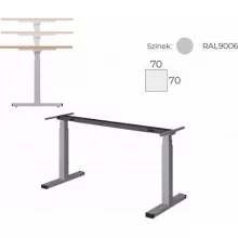 EK-120/80-EL Egyoldalon kerekített íróasztal, elektromosan állítható fémlábbal 120 x 80 cm-es kivitelben