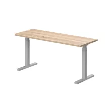 EK-140/62-EL Egyoldalon kerekített íróasztal, elektromosan állítható fémlábbal 140 x 62 cm-es kivitelben