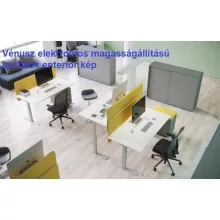 EK-140/80-EL Egyoldalon kerekített íróasztal, elektromosan állítható fémlábbal 140 x 80 cm-es kivitelben