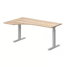 GA-160/102-B-EL "L"  alakú operatív íróasztal elektromosan állítható fémlábbal balos kivitelben 160X120 cm-es méretben