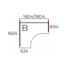 GM-160/160-B operatív íróasztal (160 x 160 cm-es sarok)
