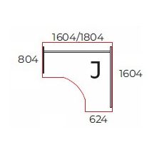 GM-180/160-J íróasztal 