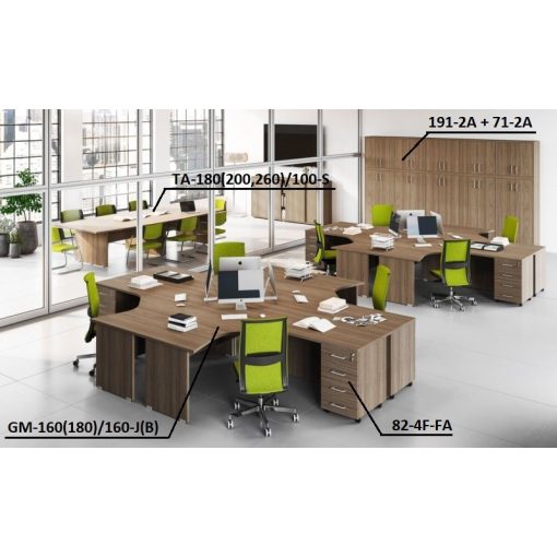 GM-180/160-J íróasztal 