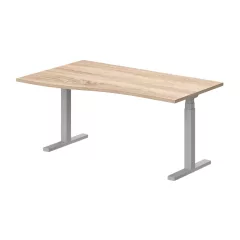   GN-160/100-B-EL Operatív íróasztal elektromosan állítható fémlábbal balos kivitelben 160x100 cm-es méretben