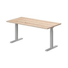 IS-140/80-EL   Sarkos íróasztal, magasságban elektromosan állítható fémlábbal, 140 x 80 cm-es kivitelben