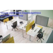 IS-140/80-EL   Sarkos íróasztal, magasságban elektromosan állítható fémlábbal, 140 x 80 cm-es kivitelben
