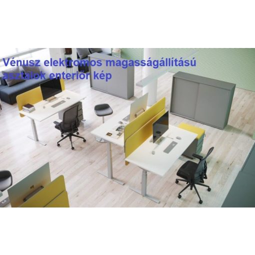 KK-120/62-EL Kétoldalon kerekített íróasztal, elektromosan állítható fémlábbal 120 x 62 cm-es kivitelben