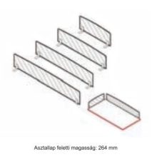 PA-AV-60 (272x500x18 mm-es paraván asztal végére ) 