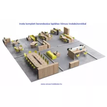 TA-180/80-K Laplábas tárgyalóasztal kerekített sarkokkal, 180 x 80 cm-es méretben