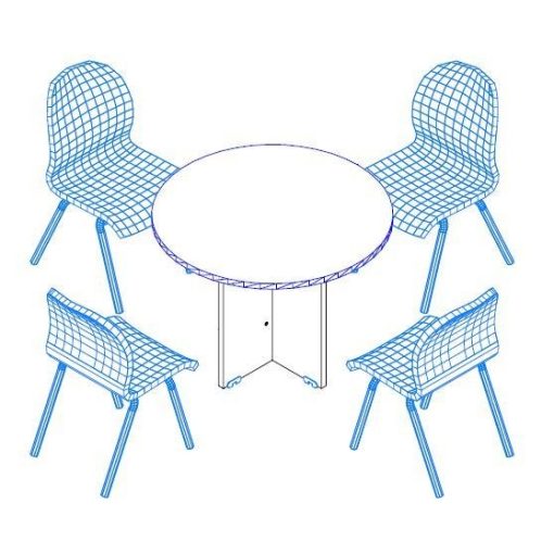 TA-50/360°   Kerek formájó tárgyalóasztal laplábbal, 100 cm-es átmérővel 